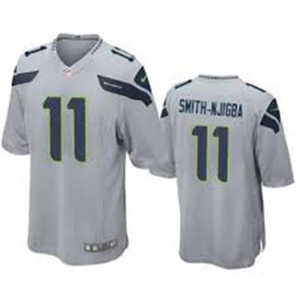 Men’s Seattle Seahawks #11 Jaxon Smith-Njigba Nike Gray Alternate Vapor Limited Jersey