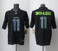 Mens Seattle Seahawks #11 Jaxon Smith-Njigba Nike Super Bowl LX Patch Black Carbon Fashion Game Jersey – Black