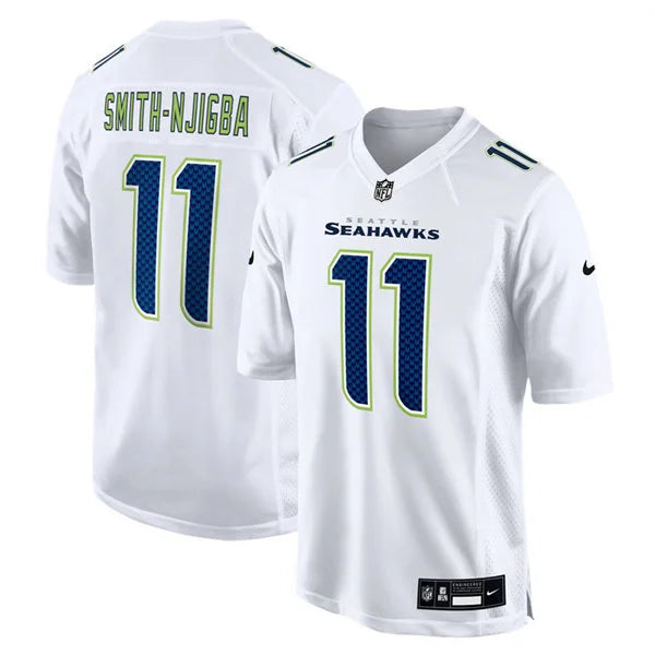 Mens Seattle Seahawks #11 Jaxon Smith-Njigba Nike White Tundra Fashion Game Jersey