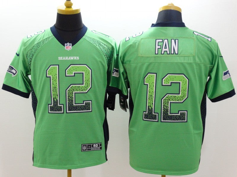 Men’s Seattle Seahawks 12th Fan Green Jersey