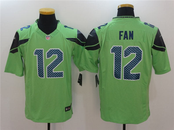 Men’s Seattle Seahawks 12th Fan  Nike Neon Green Color Rush Limited Jersey