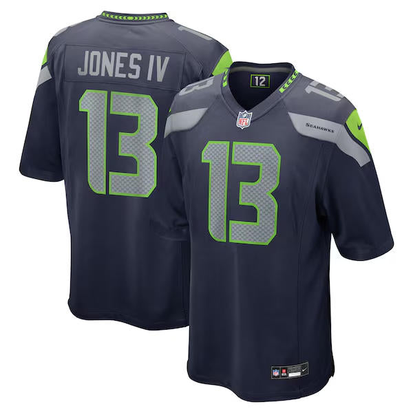 Men’s Seattle Seahawks #13 Ernest Jones IV Nike Navy Team Color Vapor Limited Jersey
