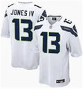 Men’s Seattle Seahawks #13 Ernest Jones IV Nike White Vapor Limited Jersey