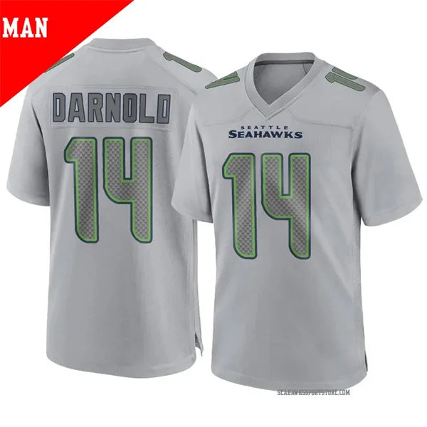 Men’s Seattle Seahawks #14 Sam Darnold Nike Gray Atmosphere Fashion Game Jersey