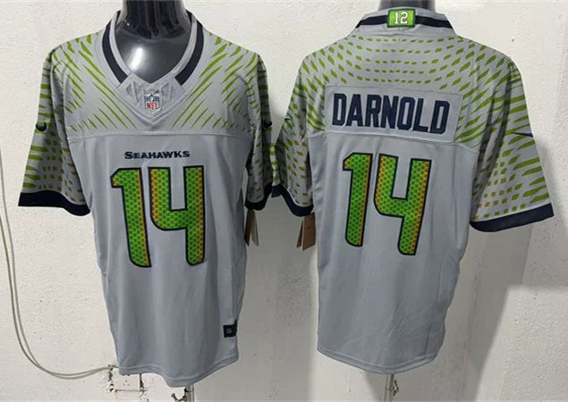 Men’s Seattle Seahawks #14 Sam Darnold Nike Vapor F.U.S.E. Limited Soundwaves Rivalry Series Jersey