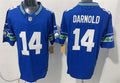 Men’s Seattle Seahawks #14 Sam Darnold Royal Throwback F.U.S.E. Limited Jersey