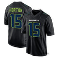 Men’s Seattle Seahawks #15 Tory Horton Nike Black Carbon Fashion Game Jersey