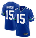 Men’s Seattle Seahawks #15 Tory Horton Nike Royal Throwback F.U.S.E. Limited Jersey