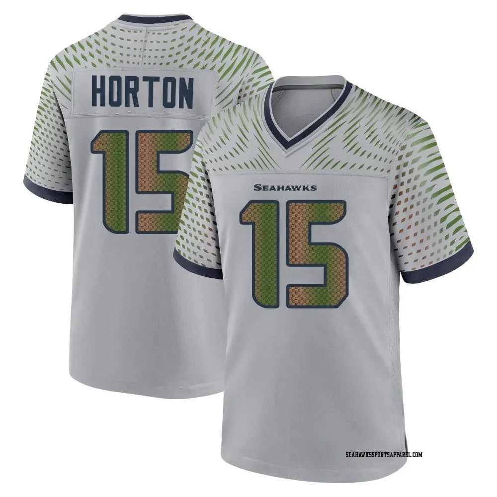 Men’s Seattle Seahawks #15 Tory Horton Wolf Gray Soundwaves Rivalries Collection Vapor F.U.S.E. Limited Jersey