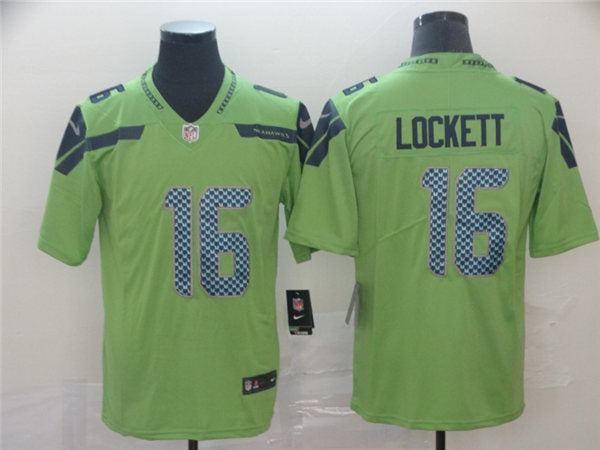 Men’s Seattle Seahawks #16 Tyler Lockett Nike Neon Green Color Rush Limited Jersey