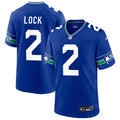 Men’s Seattle Seahawks #2 Drew Lock Nike Royal Throwback F.U.S.E. Limited Jersey