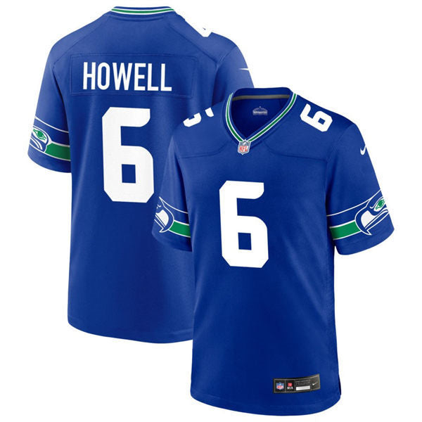 Men’s Seattle Seahawks #2 Sam Howell Royal Throwback F.U.S.E. Limited Jersey