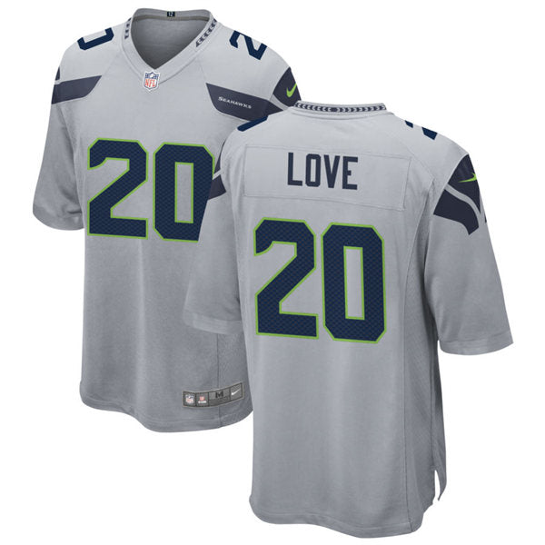 Men’s Seattle Seahawks #20 Julian Love Nike Gray Alternate Vapor Limited Jersey