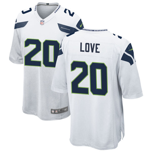Men’s Seattle Seahawks #20 Julian Love Nike White Vapor Limited Jersey
