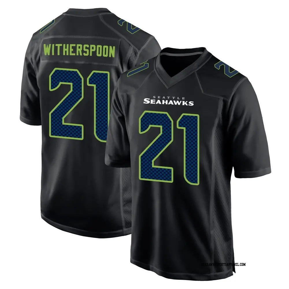 Men’s Seattle Seahawks #21 Devon Witherspoon Nike Black Carbon Fashion Game Jersey