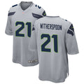 Men’s Seattle Seahawks #21 Devon Witherspoon Nike Gray Alternate Vapor Limited Jersey