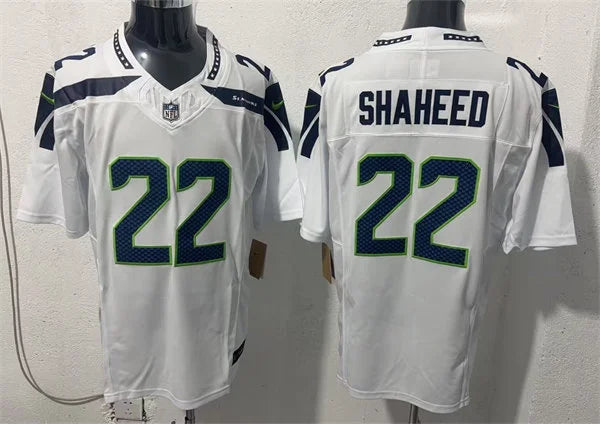 Men’s Seattle Seahawks #22 Rashid Shaheed Nike White Vapor F.U.S.E. Limited Jersey