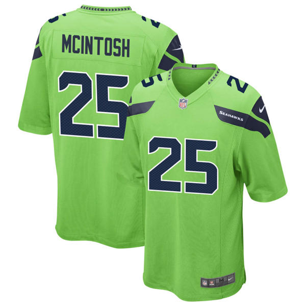 Men’s Seattle Seahawks #25 Kenny McIntosh Nike Neon Green Alternate Vapor F.U.S.E. Limited Jersey