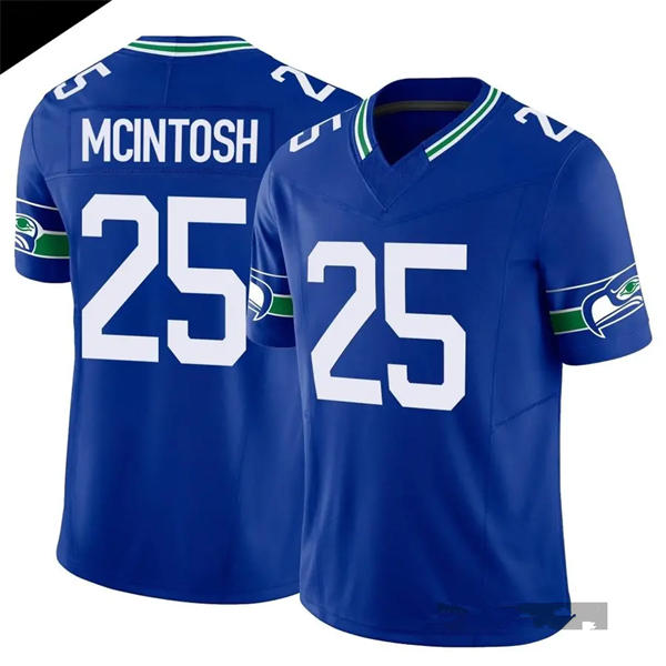 Men’s Seattle Seahawks #25 Kenny McIntosh Royal Throwback F.U.S.E. Limited Jersey