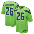 Men’s Seattle Seahawks #26 Zach Charbonnet Nike Neon Green Color Rush Limited Jersey