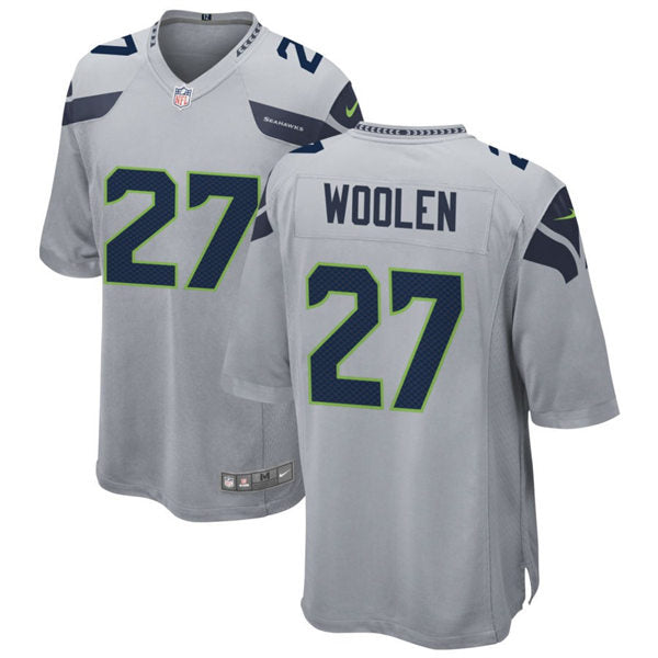 Men’s Seattle Seahawks #27 Tariq Woolen Nike Gray Alternate Vapor Limited Jersey