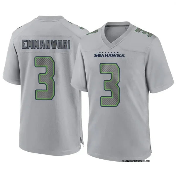 Men’s Seattle Seahawks #3 Nick Emmanwori Nike Gray Atmosphere Fashion Game Jersey