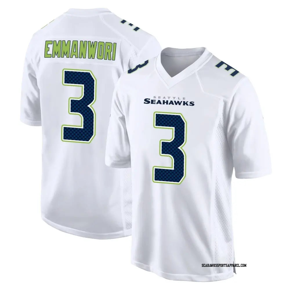 Men’s Seattle Seahawks #3 Nick Emmanwori Nike White Tundra Fashion Game Jersey