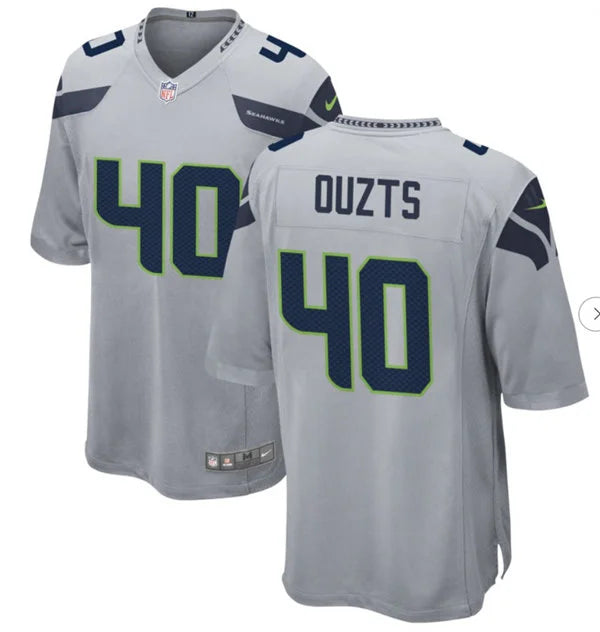 Men’s Seattle Seahawks #40 Robbie Ouzts Nike Gray Alternate Vapor F.U.S.E. Limited Jersey