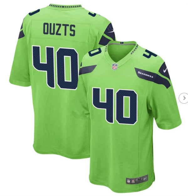 Men’s Seattle Seahawks #40 Robbie Ouzts Nike Neon Green Alternate Vapor F.U.S.E. Limited Jersey