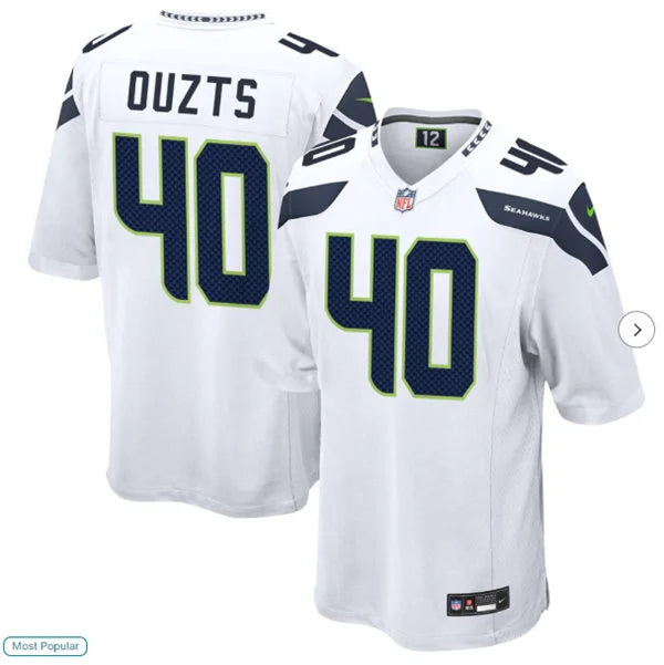 Men’s Seattle Seahawks #40 Robbie Ouzts Nike White Vapor F.U.S.E. Limited Jersey