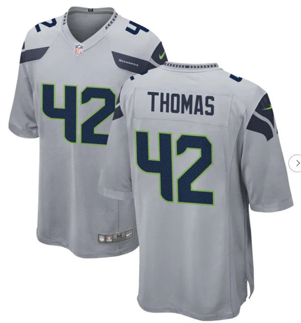 Men’s Seattle Seahawks #42 Drake Thomas Nike Gray Alternate Vapor F.U.S.E. Limited Jersey