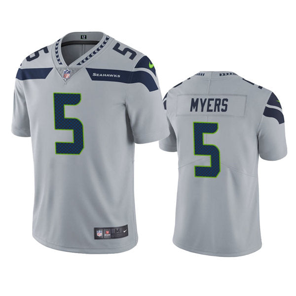 Men’s Seattle Seahawks #5 Jason Myers  Nike Gray Alternate Vapor Limited Jersey