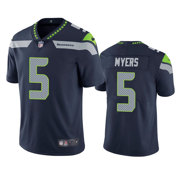 Men’s Seattle Seahawks #5 Jason Myers Nike Navy Team Color Vapor Limited Jersey