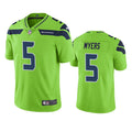 Men’s Seattle Seahawks #5 Jason Myers Nike Neon Green Color Rush Limited Jersey