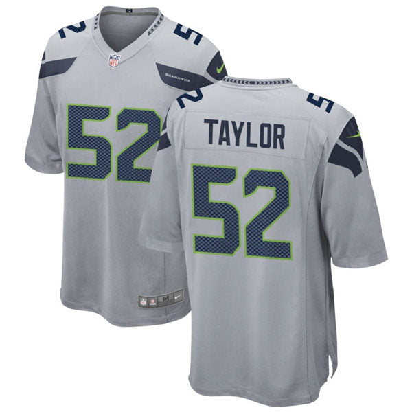 Men’s Seattle Seahawks #52 Darrell Taylor 2023 Nike Gray Alternate Vapor Limited Jersey
