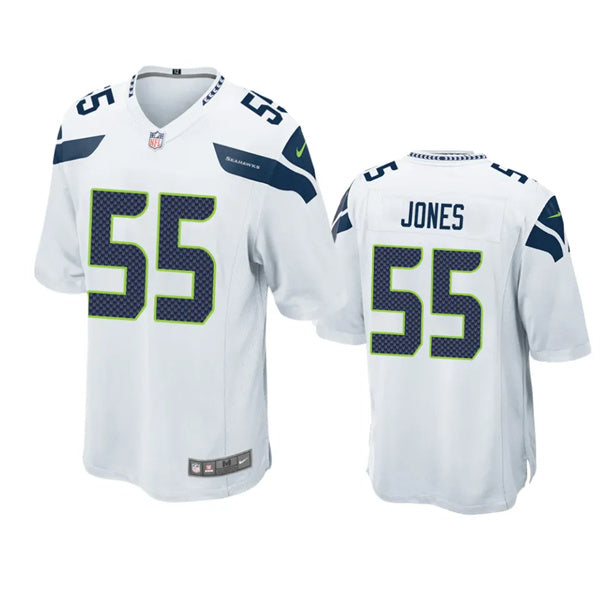 Men’s Seattle Seahawks #55 Dre’mont Jones Nike White Vapor Limited Jersey