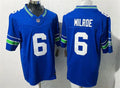 Men’s Seattle Seahawks #6 Jalen Milroe Nike Royal Throwback F.U.S.E. Limited Jersey