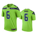 Men’s Seattle Seahawks #6 Quandre Diggs Nike Neon Green Color Rush Limited Jersey