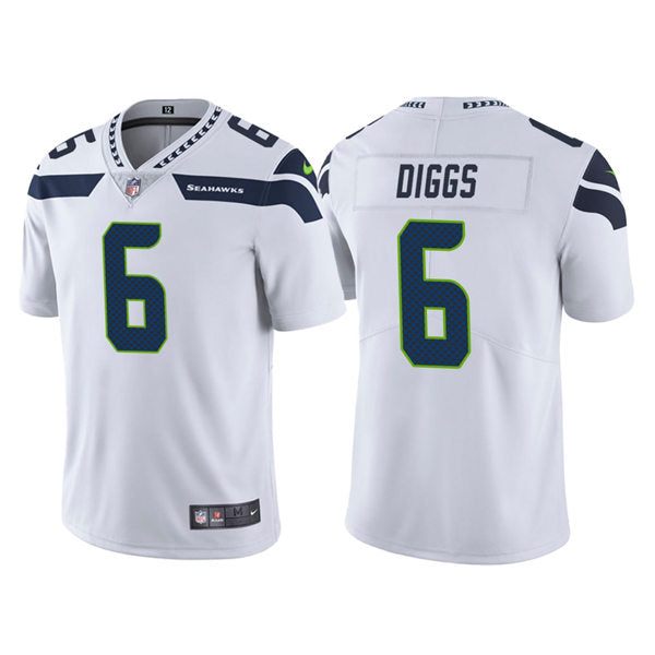 Mens Seattle Seahawks #6 Quandre Diggs Nike White Vapor Limited Jersey