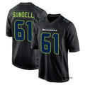 Men’s Seattle Seahawks #61 Jalen Sundell Black Carbon Fashion Game Jersey