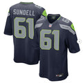 Men’s Seattle Seahawks #61 Jalen Sundell Nike Navy Vapor F.U.S.E. Limited Jersey