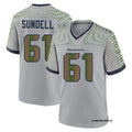 Men’s Seattle Seahawks #61 Jalen Sundell Nike Vapor F.U.S.E. Limited Soundwaves Rivalry Series Jersey