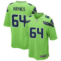 Men’s Seattle Seahawks #64 Christian Haynes Nike Neon Green Alternate Vapor F.U.S.E. Limited Jersey