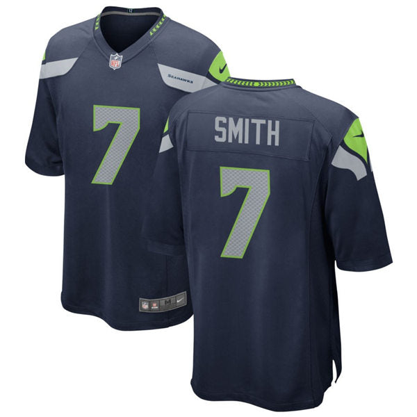 Men’s Seattle Seahawks #7 Geno Smith Nike Navy Team Color Vapor Limited Jersey