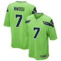 Men’s Seattle Seahawks #7 Uchenna Nwosu Nike Neon Green Alternate Vapor F.U.S.E. Limited Jersey