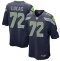 Men’s Seattle Seahawks #72 Abraham Lucas Nike Navy Vapor F.U.S.E. Limited Jersey