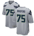 Men’s Seattle Seahawks #75 Anthony Bradford Nike Gray Alternate Vapor F.U.S.E. Limited Jersey
