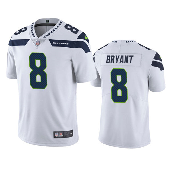 Men’s Seattle Seahawks #8 Coby Bryant Nike White Vapor Limited Jersey