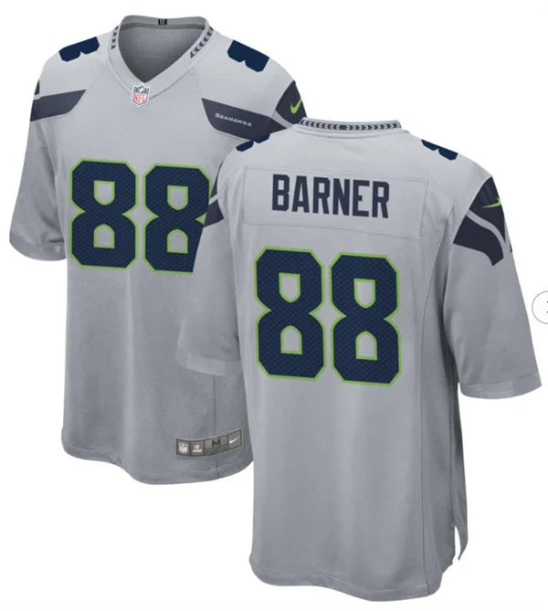 Men’s Seattle Seahawks #88 AJ Barner Nike Gray Alternate Vapor F.U.S.E. Limited Jersey