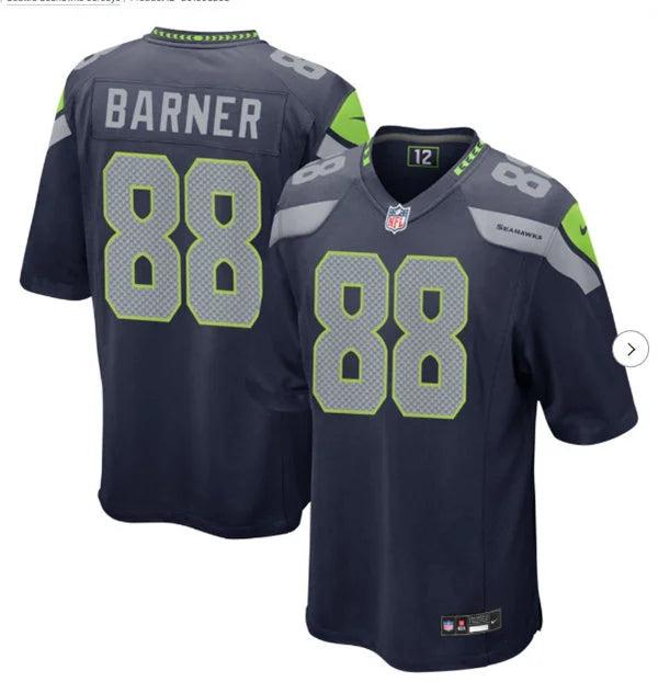 Men’s Seattle Seahawks #88 AJ Barner Nike Navy Vapor F.U.S.E. Limited Jersey